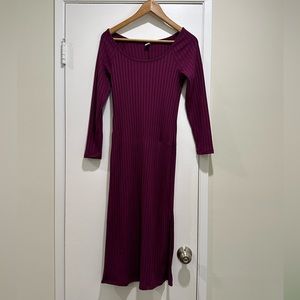Old Navy | Rich Purple Ribbed Dress (Long) | Size M Petite